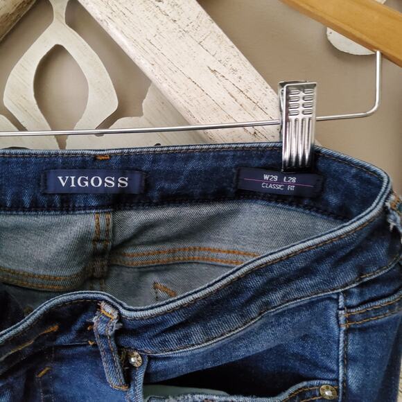 Vigoss Women's Marley Mid-Rise Jagger Skinny Destructed Denim Jeans Classic Fit - Picture 10 of 10